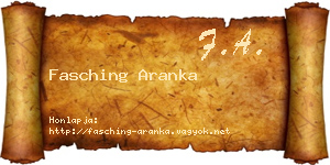 Fasching Aranka névjegykártya